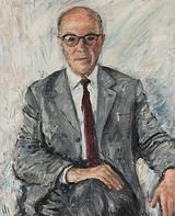 Ingeborg Høyrup. Portræt. Seminarieforstander Svend Mogensen. 1965 | RKM
