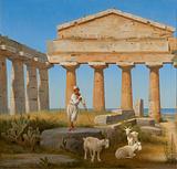 Constantin Hansen. Athenatemplet i Paestum. 1841 | RKM