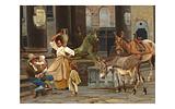 Johan Thomas Lundbye. Fontænen ved Loggia dei Mercanti i Florens . 1846 | RKM