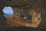 Martinus Rørbye. Parti fra en klippehule. Cervara. 1835 | RKM
