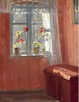 Michael Ancher. Den røde stue. 1914 | RKM