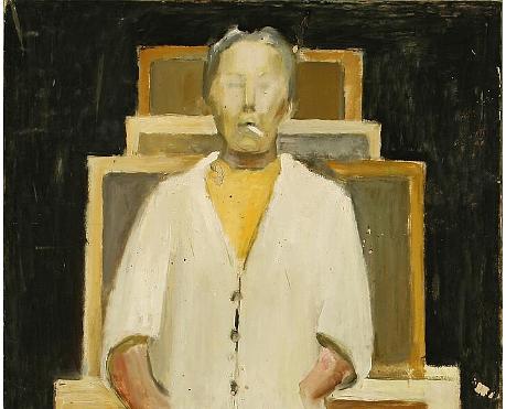 Ebba Carstensen. Selvportræt, 1955. Privateje
