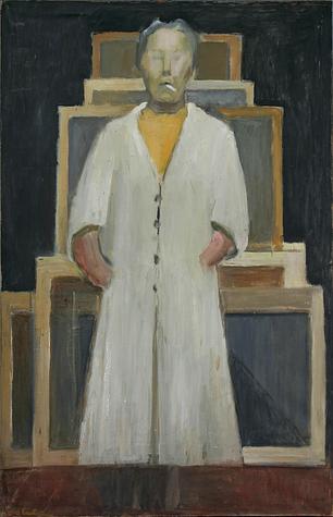 Ebba Carstensen. Selvportræt, 1955. Privateje
