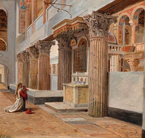 Det indre af kirken S. Lorenzo Fuori i Rom