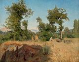 Viggo Pedersen. Italiensk landskab i nærheden af Carnello. 1883 | RKM