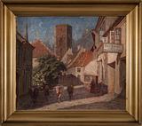 Hilmar Riberholt. Motiv fra Overdammen i Ribe. 1905 | RKM